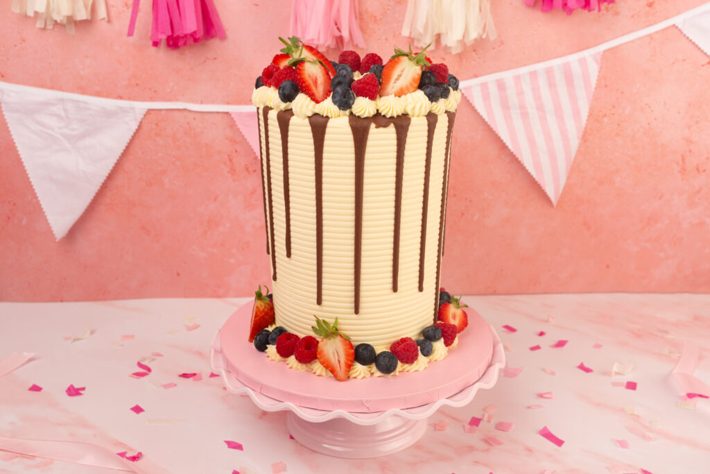 Fruit Loaded Ruffle Cake