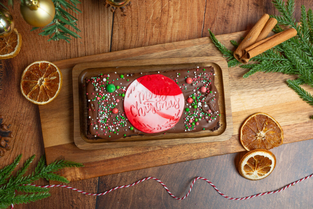 “Merry Christmas” Brownie Slab - Image 4