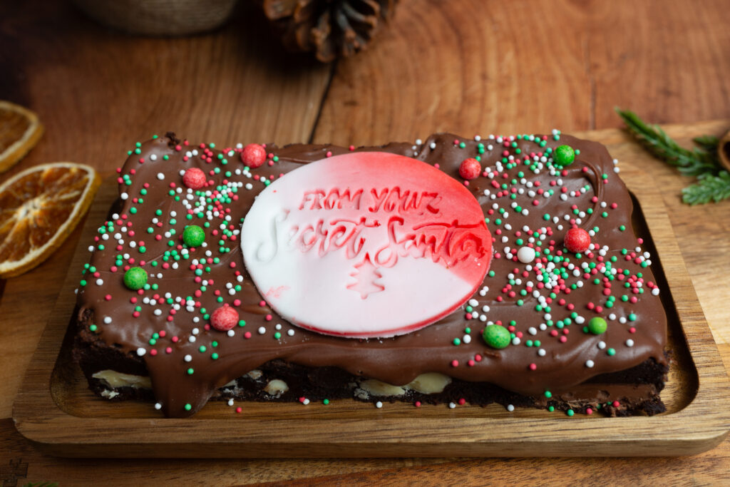 “From Your Secret Santa” Brownie Slab - Image 3