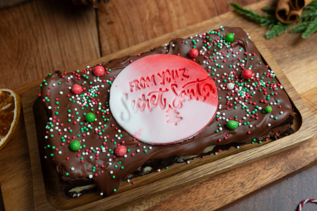 “From Your Secret Santa” Brownie Slab - Image 2