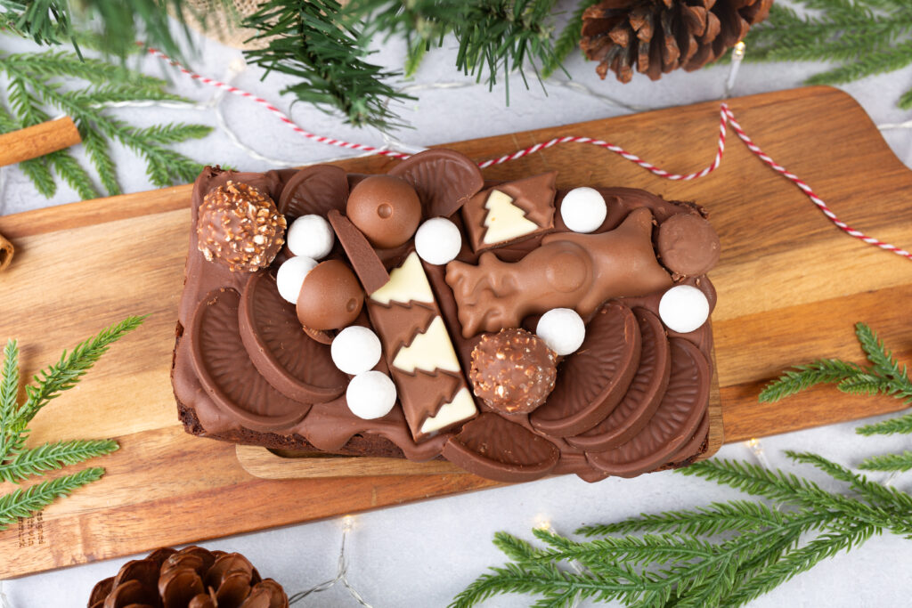 Loaded Christmas Brownie Slab - Image 2