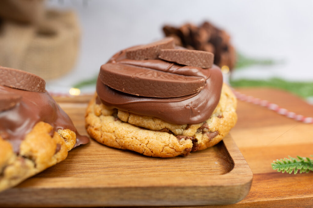 Chocolate Orange Topped & Stuffed NYC Cookie